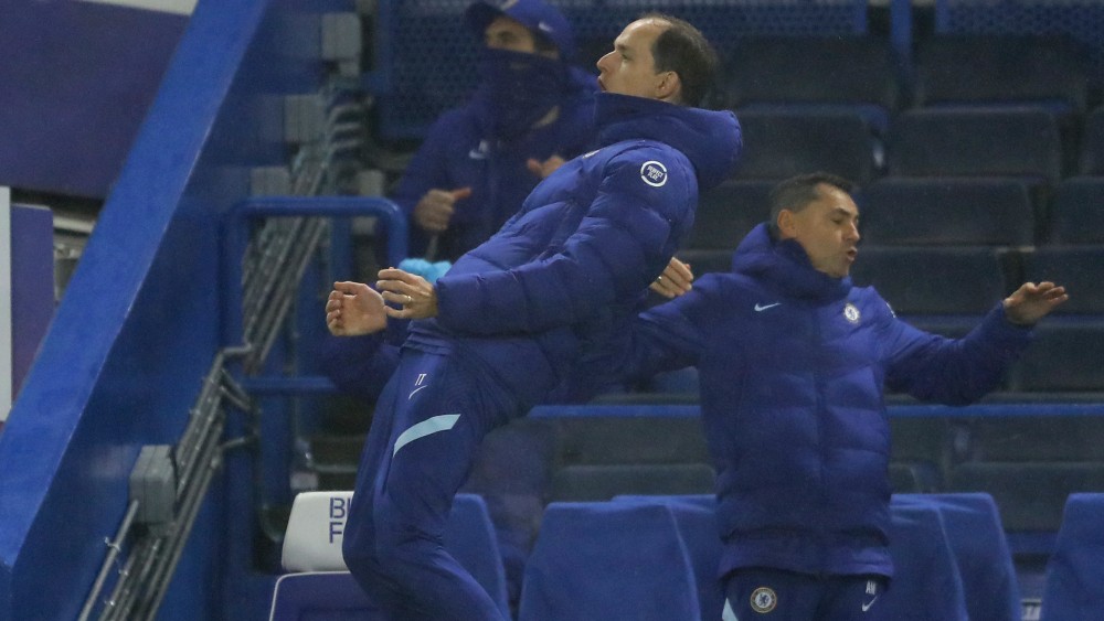 Tuchel at his first game in chege at Chelsea (©AFP)